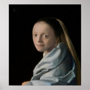 Affiche Johannes Vermeer - Étude d'une jeune femme