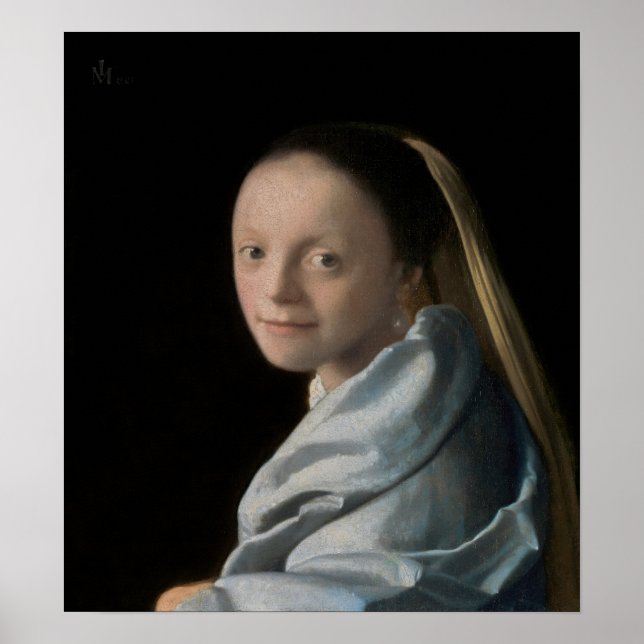 Affiche Johannes Vermeer - Étude d'une jeune femme (Devant)