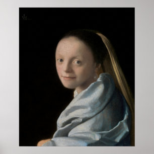 Affiche Johannes Vermeer - Étude d'une jeune femme