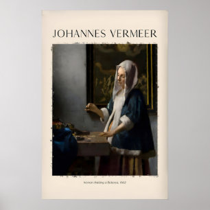 Affiche Johannes Vermeer Femme tenant une balance662 Néerl