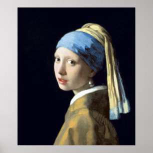 Affiche Johannes Vermeer Girl avec une oreille perle