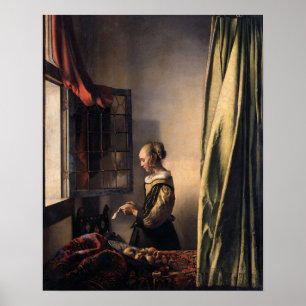 Affiche Johannes Vermeer, Girl Reading a Letter