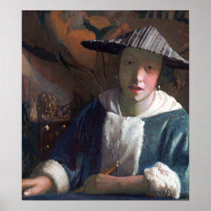 Affiche Johannes Vermeer Girl with a Flute