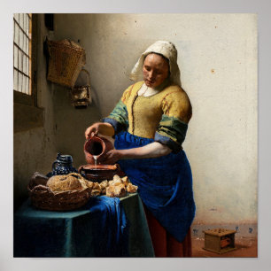 Affiche Johannes Vermeer - La Laitière