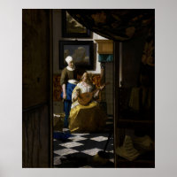 Johannes Vermeer - La Lettre d'amour