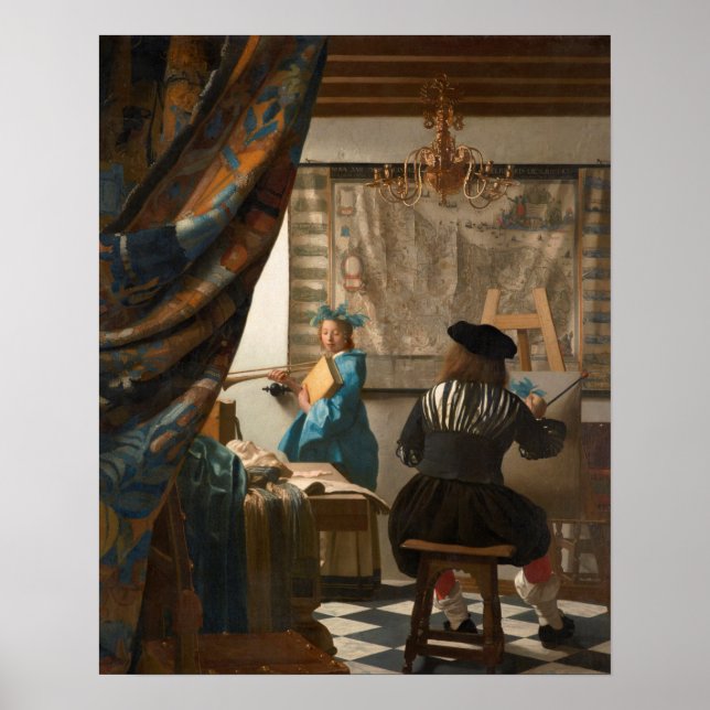 Affiche Johannes Vermeer - L'Art De La Peinture (Devant)