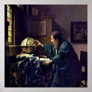 Affiche Johannes Vermeer - L'astronome