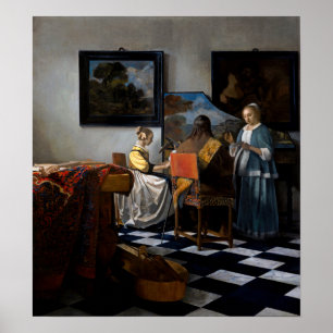 Affiche Johannes Vermeer - Le Concert