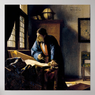 Affiche Johannes Vermeer - Le Géographe