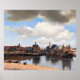 Affiche Johannes Vermeer - Vue de Delft