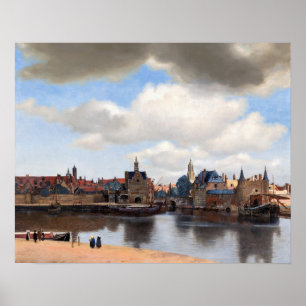 Affiche Johannes Vermeer - Vue de Delft