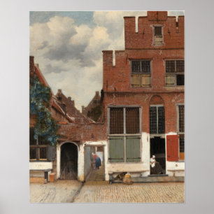 Affiche Johannes Vermeer Vue des maisons à Delft