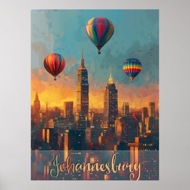 Affiche Johannesburg Vintage (Devant)