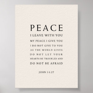 Affiche John 14:27 Peace I leave with you
