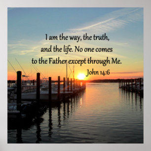 AFFICHE JOHN 14:6 SUNSET PHOTO DESIGN