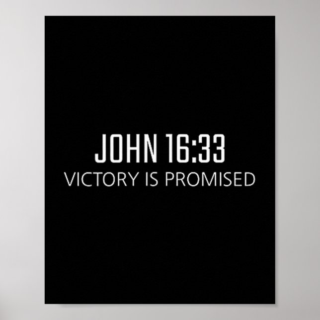 Affiche John 16_33 - Victory Is Promised Bible Religious V (Devant)