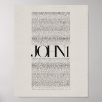 John 1 - Bible Verse Écriture moderne Wall Art
