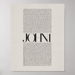 Affiche John 1 - Bible Verse Écriture moderne Wall Art