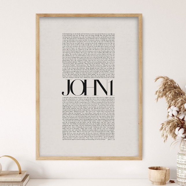 Affiche John 1, Bible Verse, Modern Bible, Scripture Wall  (Créateur téléchargé)