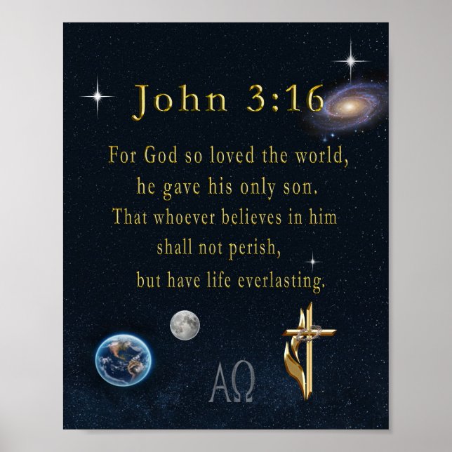 Affiche John 3:16 (Devant)