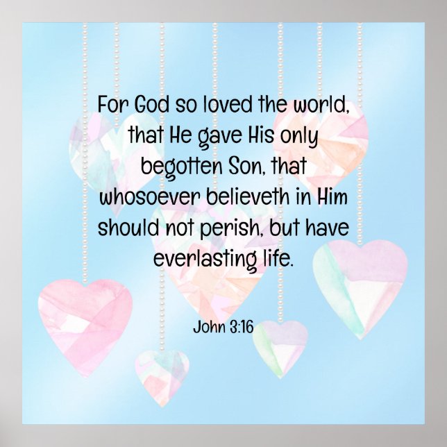 Affiche John 3:16 (Devant)