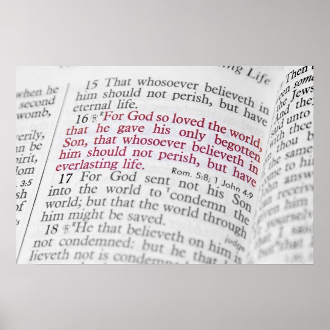 Affiche John 3:16 (Devant)
