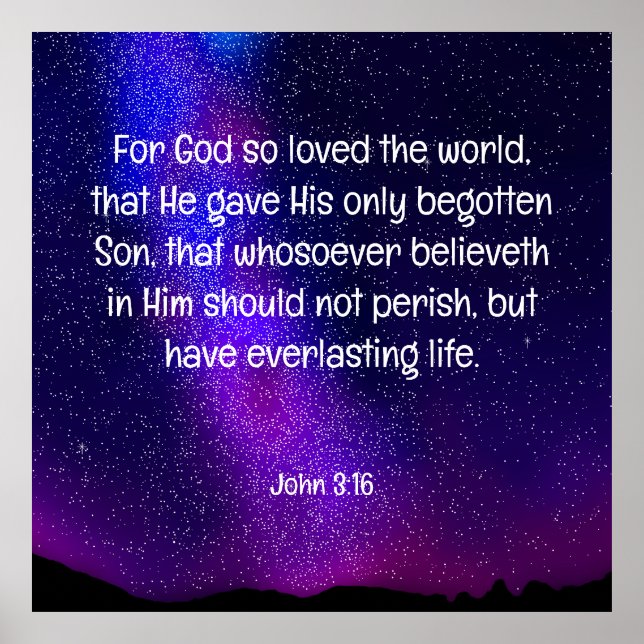 Affiche John 3:16 (Devant)