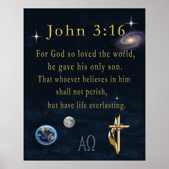 Affiche John 3:16 (Devant)