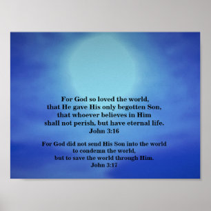 Affiche JOHN 3:16 et JOHN 3:17