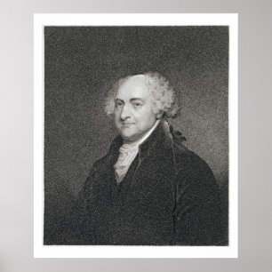 Affiche John Adams, gravé par James Barton Longacre (179