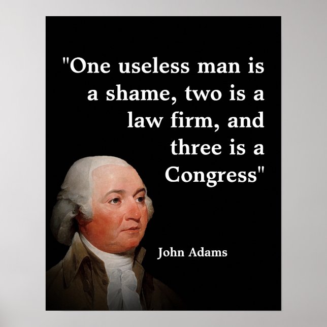 Affiche John Adams Quote On Congress  (Devant)