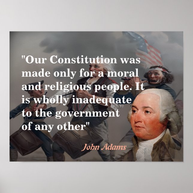 Affiche John Adams Quote On Our Constitution (Devant)