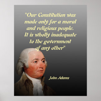 Affiche John Adams Quote On Our Constitution