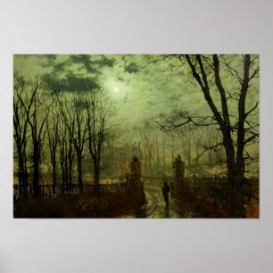 Affiche John Atkinson Grimshaw - à la porte de parc