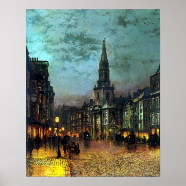 Affiche John Atkinson Grimshaw Blackman Street, Londres (Devant)