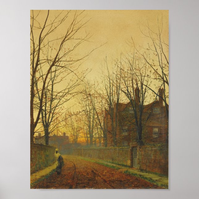 Affiche John Atkinson Grimshaw - Fin octobre (Devant)
