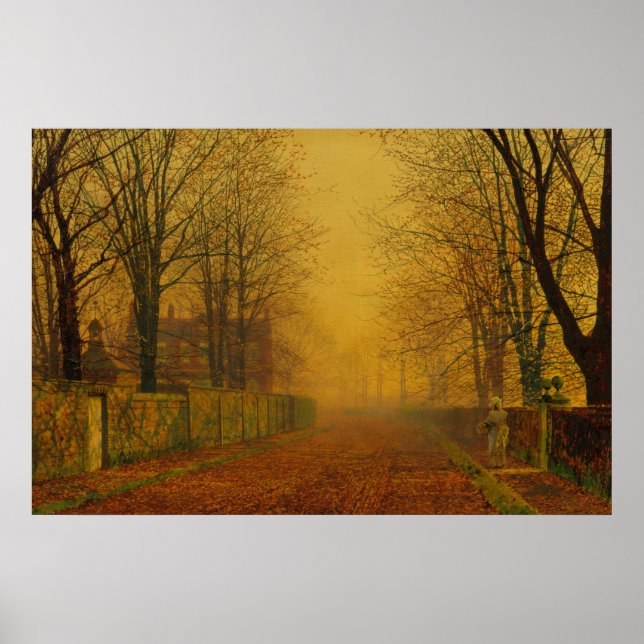 Affiche John Atkinson Grimshaw - Lueur du soir (Devant)