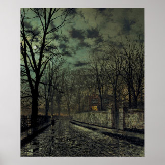 Affiche John Atkinson Grimshaw - Novembre