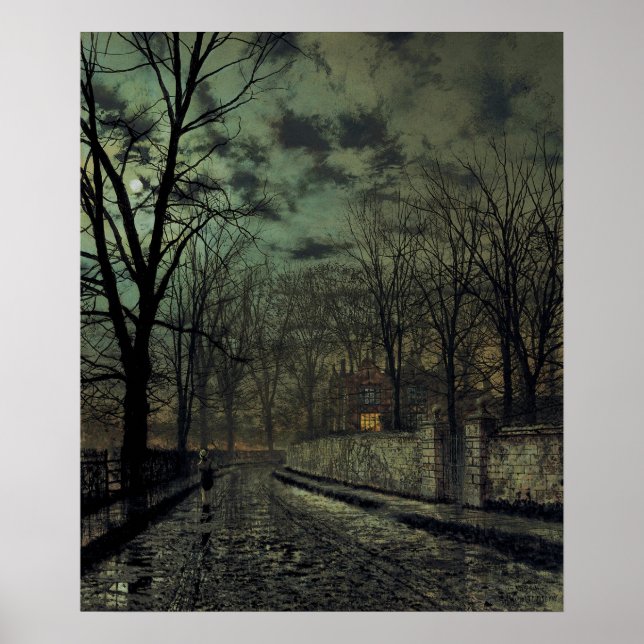 Affiche John Atkinson Grimshaw - Novembre (Devant)