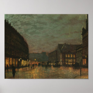 Affiche John Atkinson Grimshaw - ruelle de verrat, Leeds