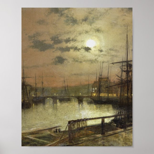 Affiche John Atkinson Grimshaw - Whitby (Devant)