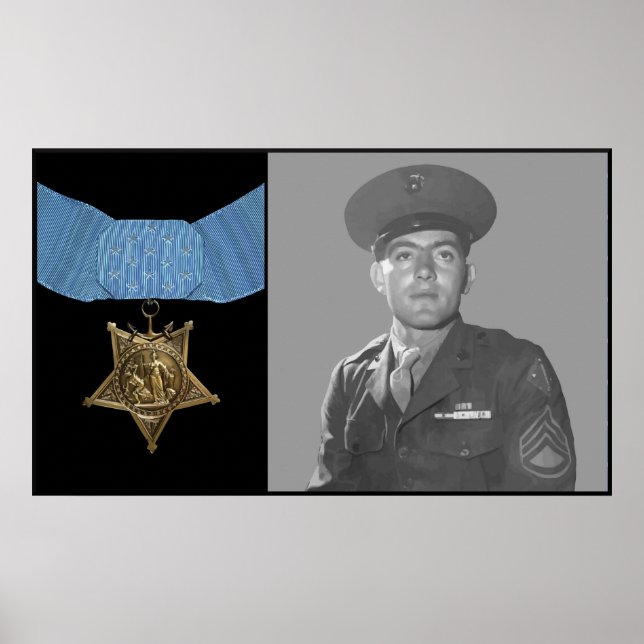 Affiche John Basilone et la Médaille d'honneur (Devant)