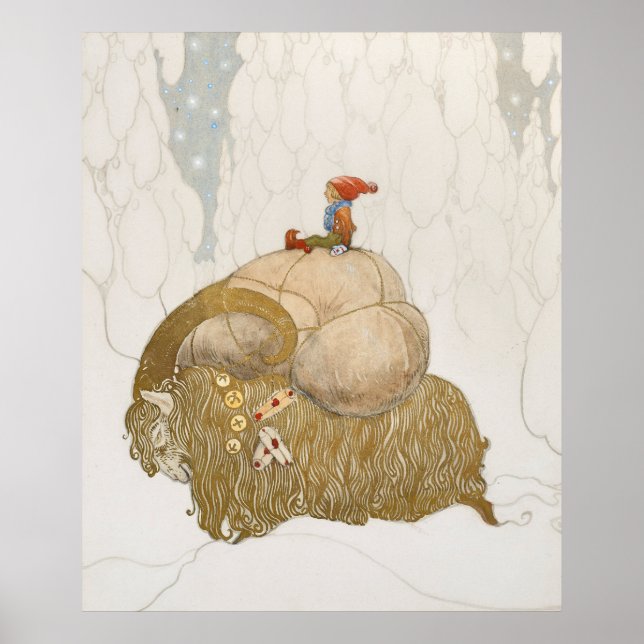 Affiche John Bauer - Julbocken (Devant)