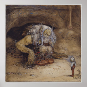 Affiche John Bauer - Le garçon qui n'a jamais eu peur
