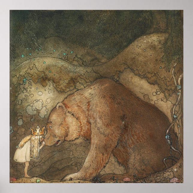 Affiche John Bauer - Pauvre petite base (Devant)
