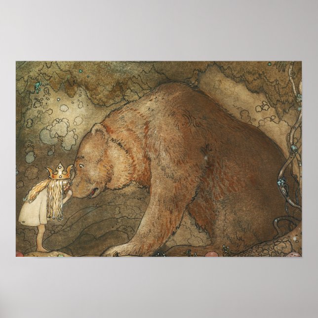 Affiche John Bauer - Pauvre petite base (Devant)