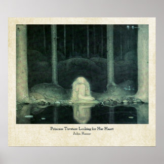 Affiche John Bauer Princesse Tuvstarr Cherche Son Coeur