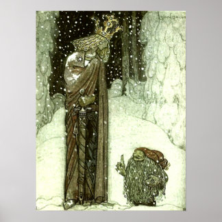 Affiche John Bauer The Princess and the Troll