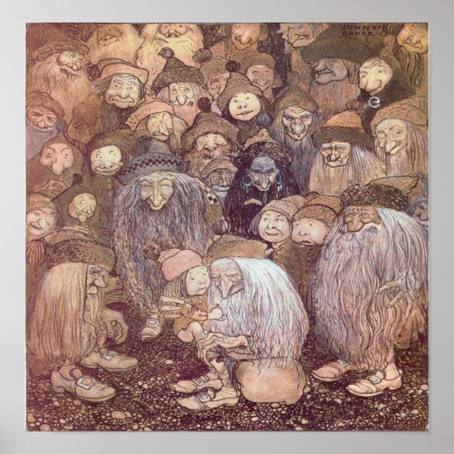 Affiche John Bauer - Trolls (Devant)