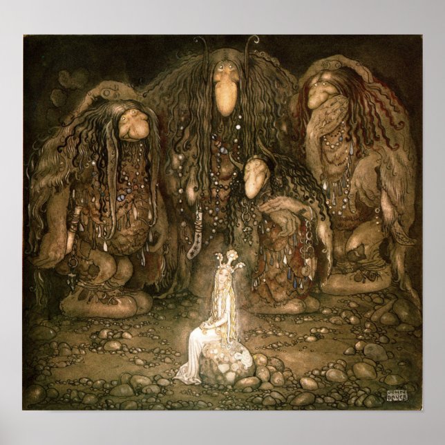 Affiche John Bauer - Trolls (Devant)